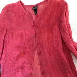 Eileen Fisher, washed out red, Tunic, Top, Size SMALL